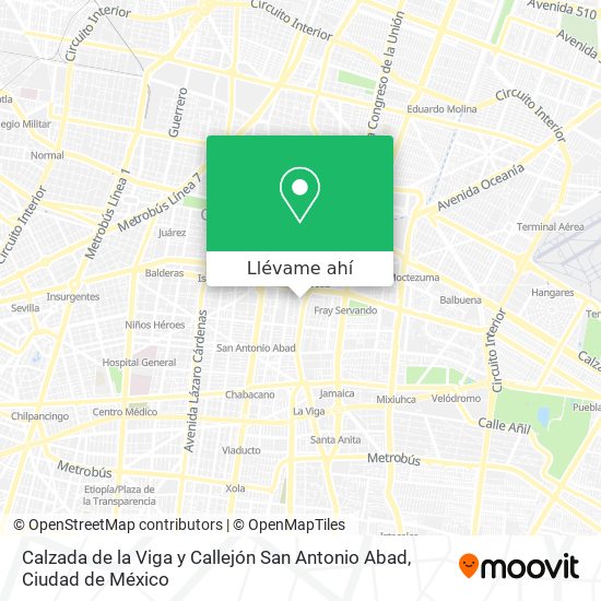 Mapa de Calzada de la Viga y Callejón San Antonio Abad