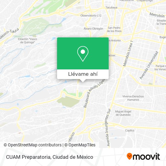 Mapa de CUAM Preparatoria