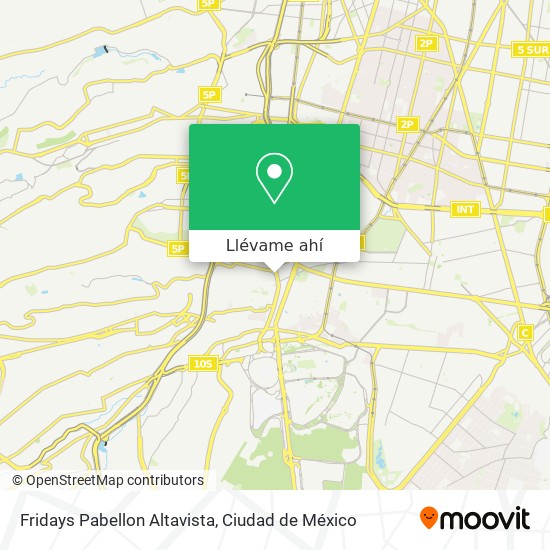 Mapa de Fridays Pabellon Altavista