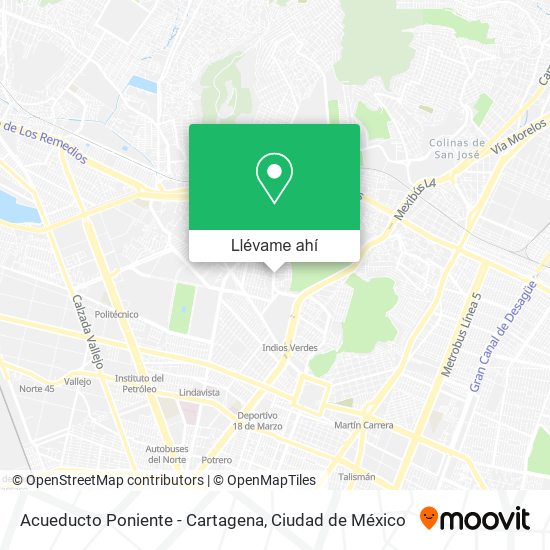 Mapa de Acueducto Poniente - Cartagena
