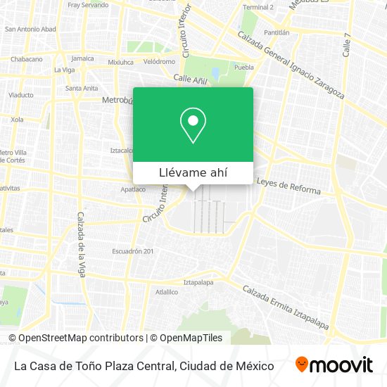 Mapa de La Casa de Toño Plaza Central