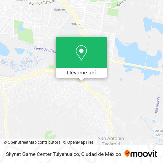 Mapa de Skynet Game Center Tulyehualco