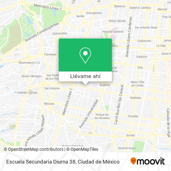 Mapa de Escuela Secundaria Diurna 38