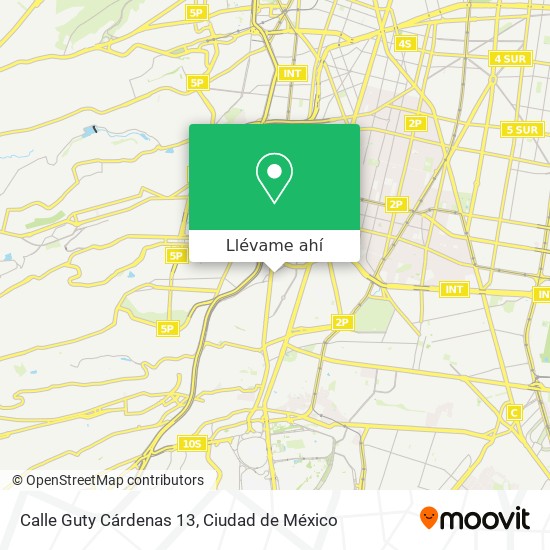 Mapa de Calle Guty Cárdenas 13