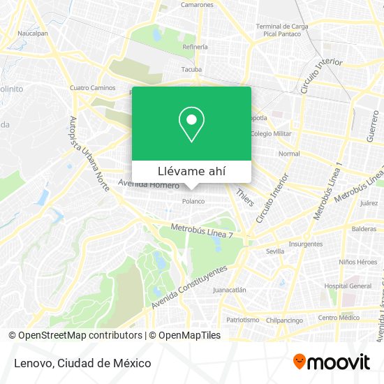 Mapa de Lenovo