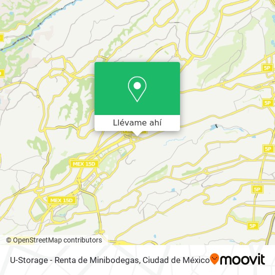 Mapa de U-Storage - Renta de Minibodegas