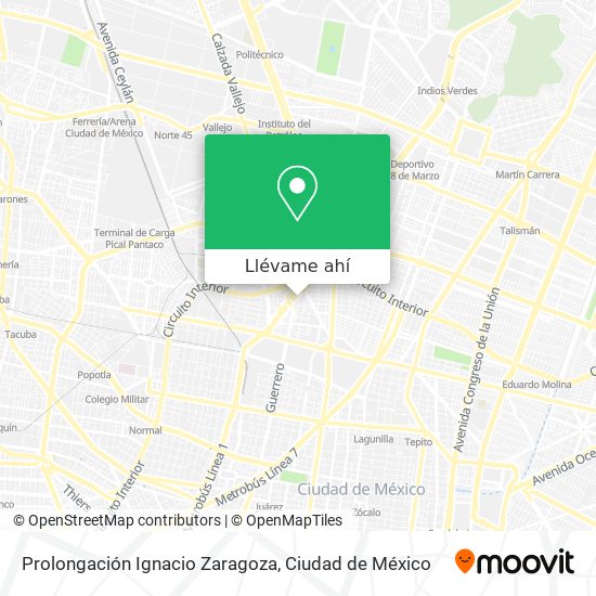 Mapa de Prolongación Ignacio Zaragoza