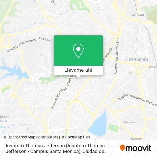 Mapa de Instituto Thomas Jefferson (Instituto Thomas Jefferson - Campus Santa Mónica)