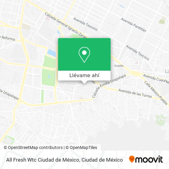 Mapa de All Fresh Wtc Ciudad de México