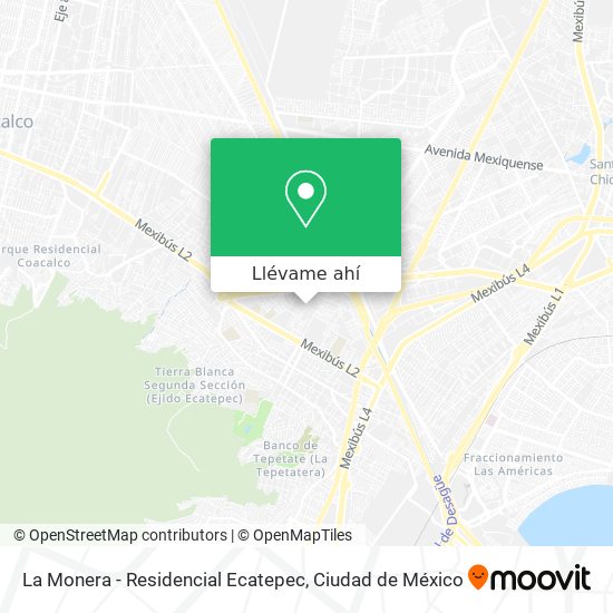 Mapa de La Monera - Residencial Ecatepec