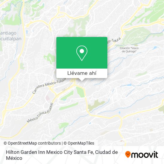 Mapa de Hilton Garden Inn Mexico City Santa Fe