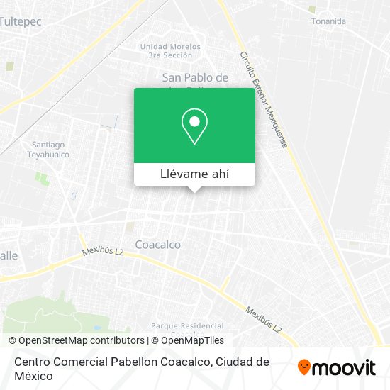 Mapa de Centro Comercial Pabellon Coacalco
