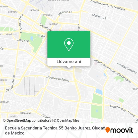 Mapa de Escuela Secundaria Tecnica 55 Benito Juarez