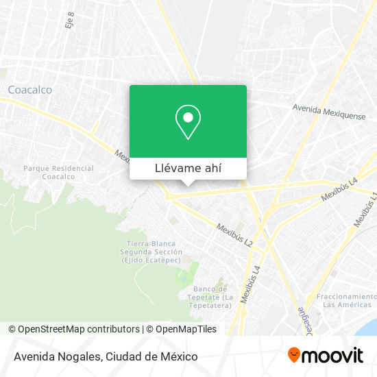 Mapa de Avenida Nogales