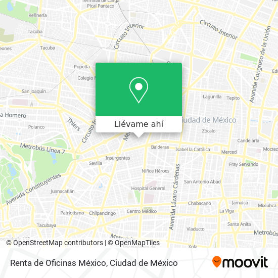 Mapa de Renta de Oficinas México