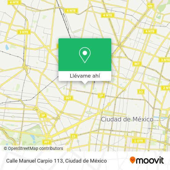Mapa de Calle Manuel Carpio 113