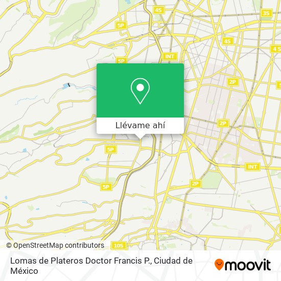 Mapa de Lomas de Plateros Doctor Francis P.