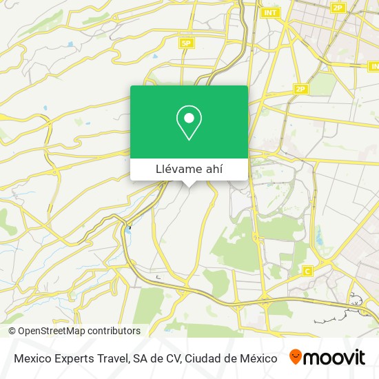 Mapa de Mexico Experts Travel, SA de CV