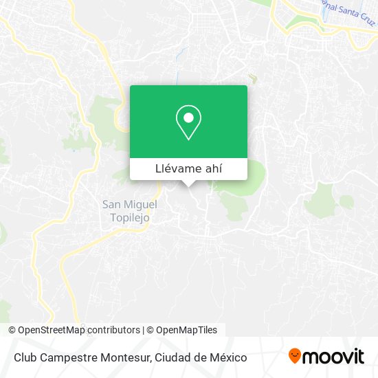 Cómo llegar a Club Campestre Montesur en Tlalpan en Autobús?