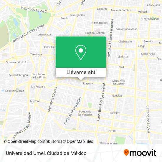 Mapa de Universidad Umel