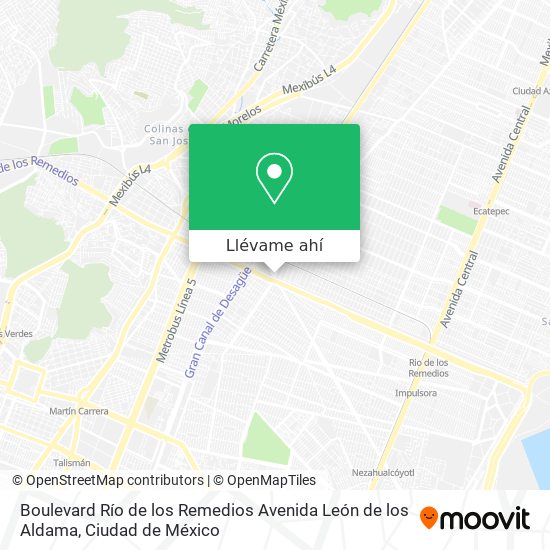 Mapa de Boulevard Río de los Remedios Avenida León de los Aldama