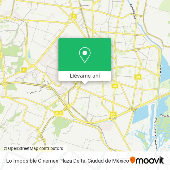 Mapa de Lo Imposible Cinemex Plaza Delta