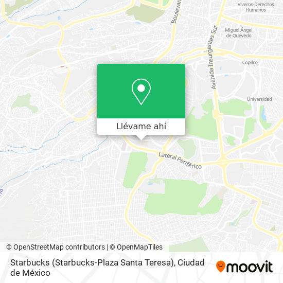 Mapa de Starbucks (Starbucks-Plaza Santa Teresa)