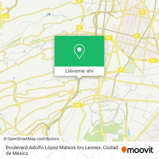 Mapa de Boulevard Adolfo López Mateos los Leones