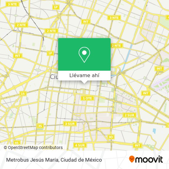 Mapa de Metrobus Jesús María