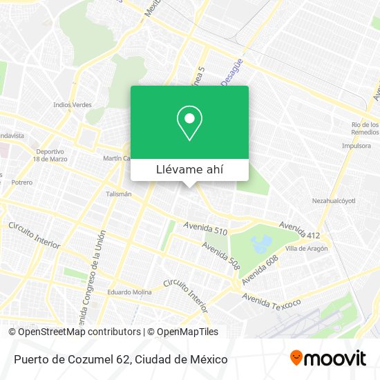 Cómo llegar a Puerto de Cozumel 62 en Gustavo A. Madero en Autobús o Metro?