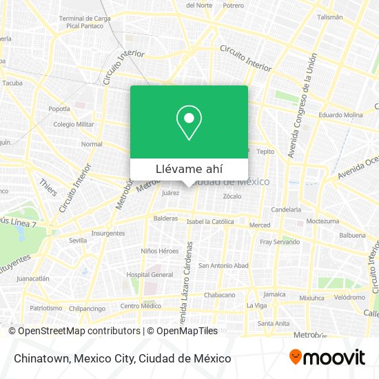 Mapa de Chinatown, Mexico City