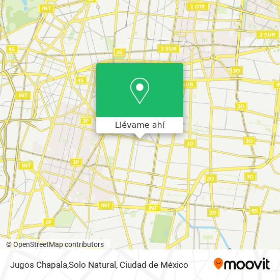 Mapa de Jugos Chapala,Solo Natural