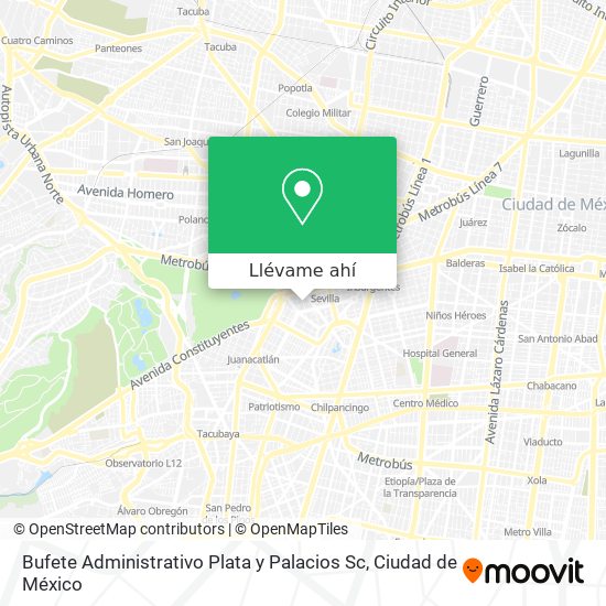 Mapa de Bufete Administrativo Plata y Palacios Sc