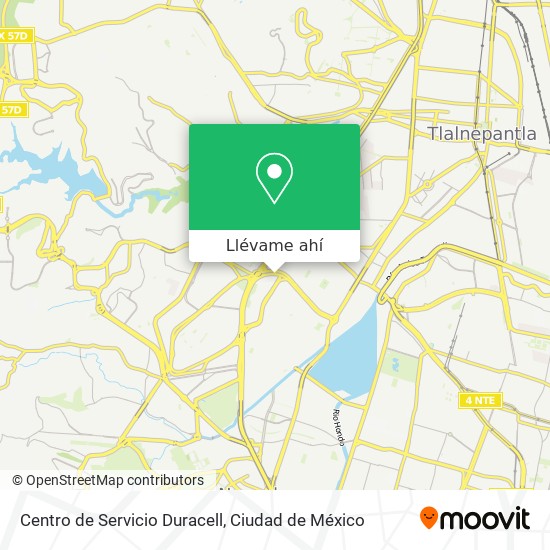 Mapa de Centro de Servicio Duracell