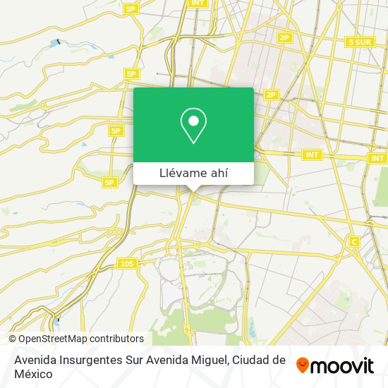 Mapa de Avenida Insurgentes Sur Avenida Miguel