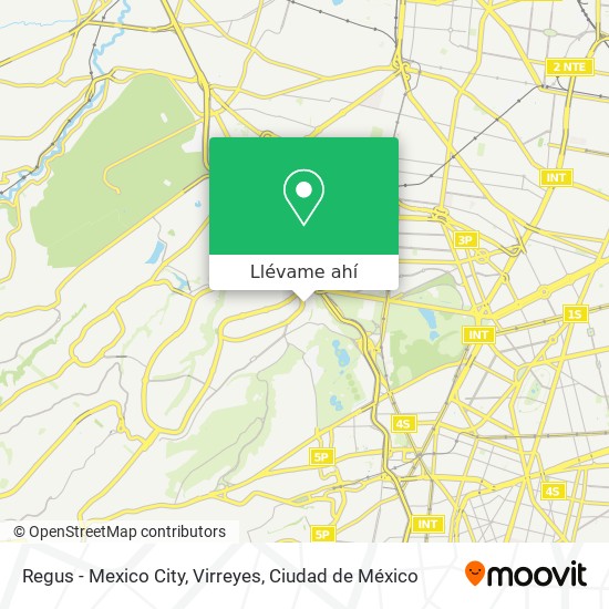 Mapa de Regus - Mexico City, Virreyes