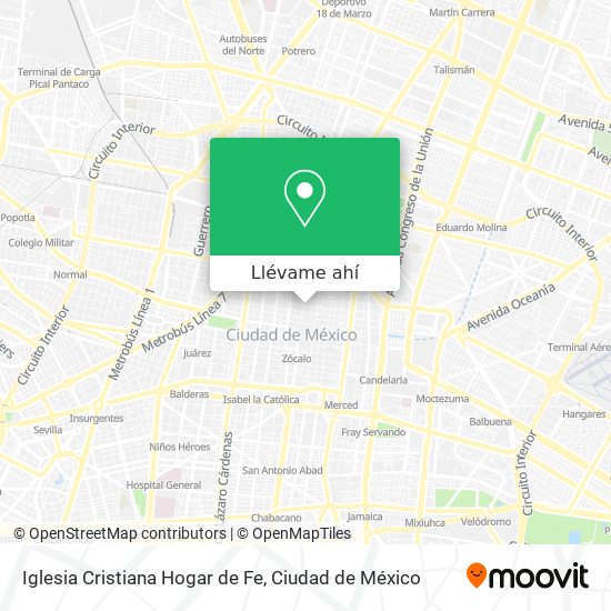 Mapa de Iglesia Cristiana Hogar de Fe