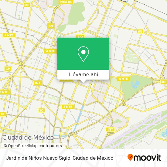 Mapa de Jardin de Niños Nuevo Siglo