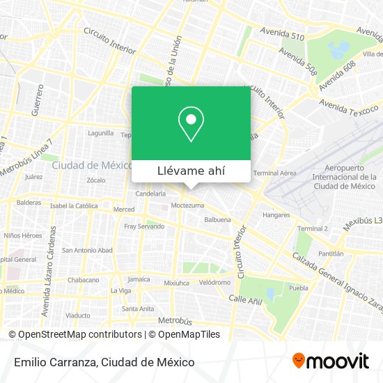 Mapa de Emilio Carranza