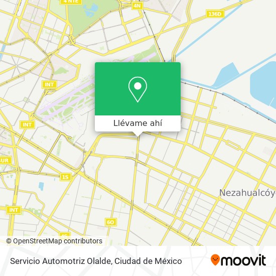 Mapa de Servicio Automotriz Olalde