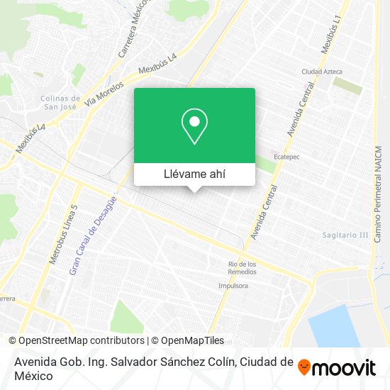 Mapa de Avenida Gob. Ing. Salvador Sánchez Colín