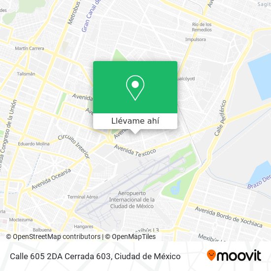 Mapa de Calle 605 2DA Cerrada 603