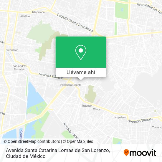 Mapa de Avenida Santa Catarina Lomas de San Lorenzo