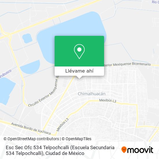 Mapa de Esc Sec Ofc 534 Telpochcalli (Escuela Secundaria 534 Telpochcalli)