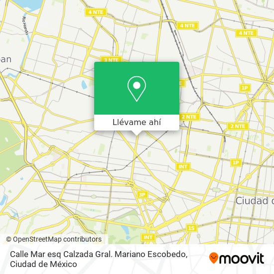 Mapa de Calle Mar esq Calzada Gral. Mariano Escobedo