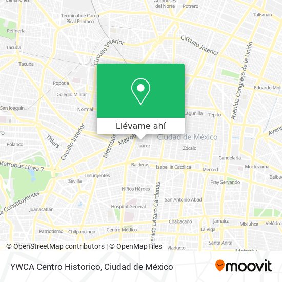 Mapa de YWCA Centro Historico