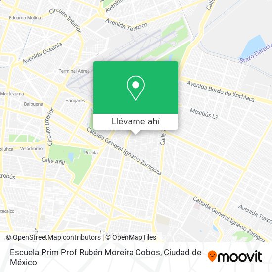 Mapa de Escuela Prim Prof Rubén Moreira Cobos