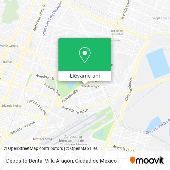 Mapa de Depósito Dental Villa Aragón