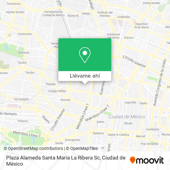 Mapa de Plaza Alameda Santa Maria La Ribera Sc