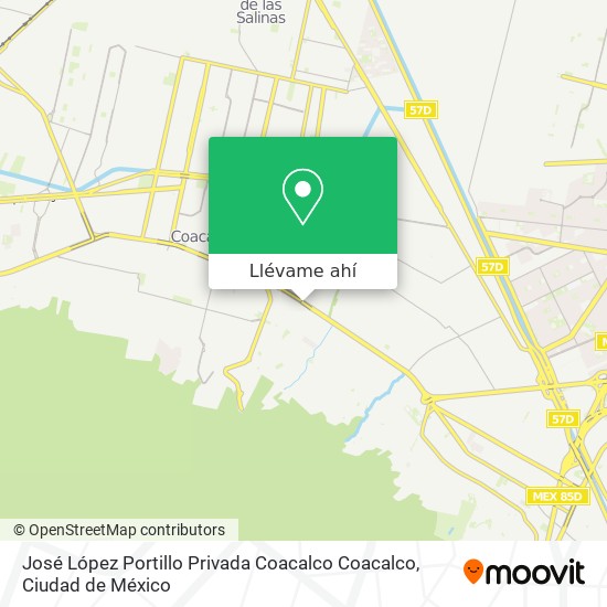 Mapa de José López Portillo Privada Coacalco Coacalco